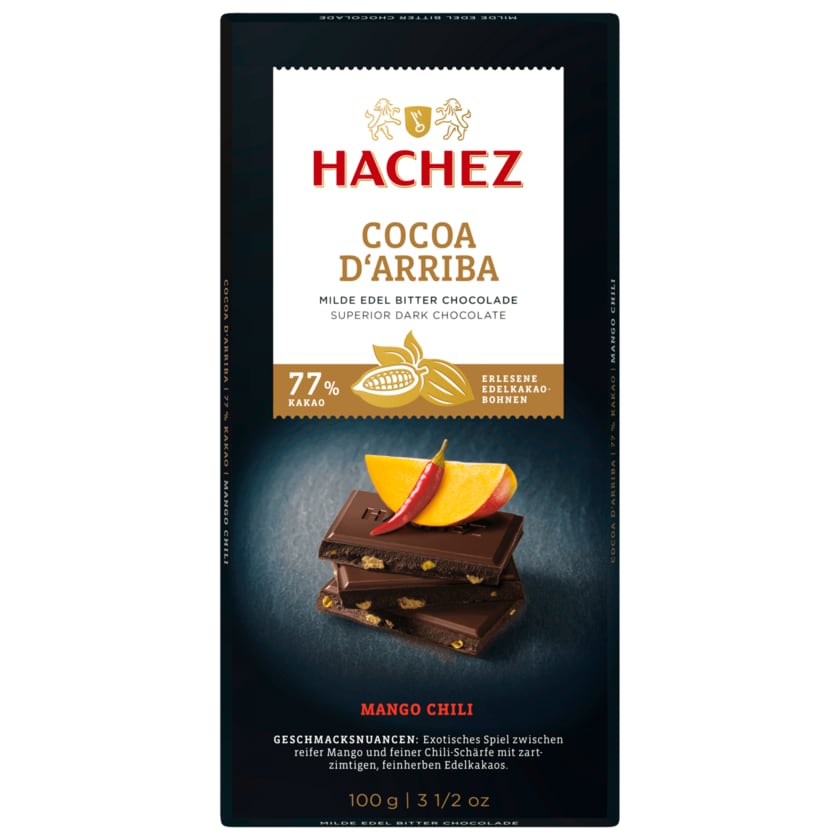Hachez Schokolade Cocoa d'Arriba Mango-Chili 100g